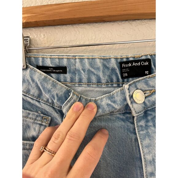 Frank And Oak Womens Patti Straight Fit Jeans Light Wash Size 28 - Picture 3 of 4